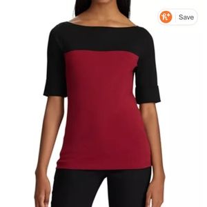 Lauren Ralph Lauren Shirt - 3/4 Sleeve Top Medium